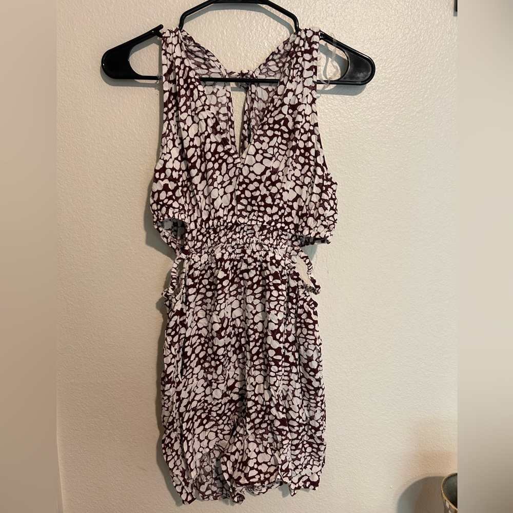 J for Justify Brown and White Romper